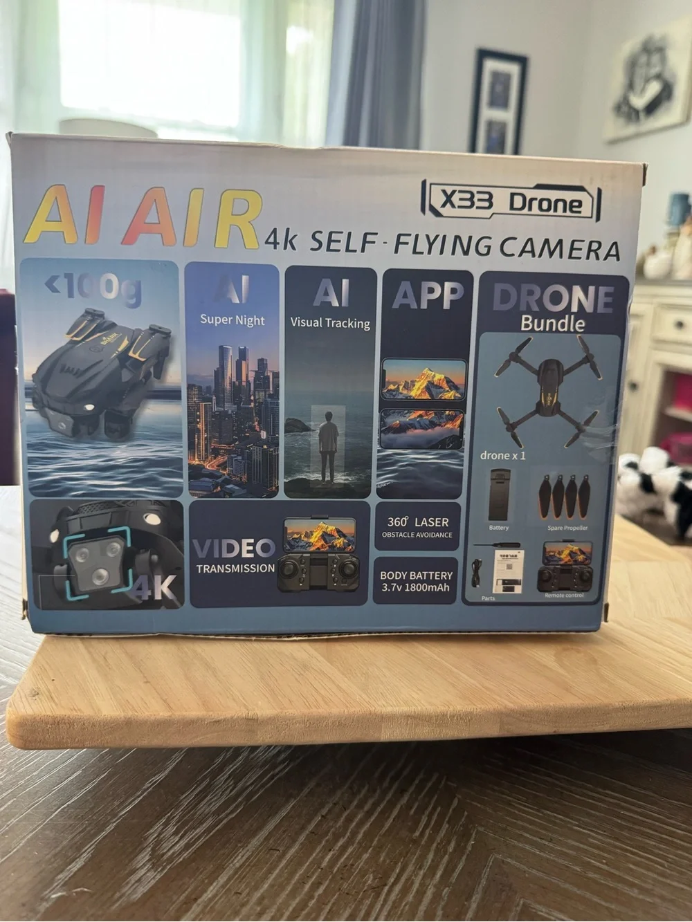 AI Air 4K Self-Flying Camera - Black